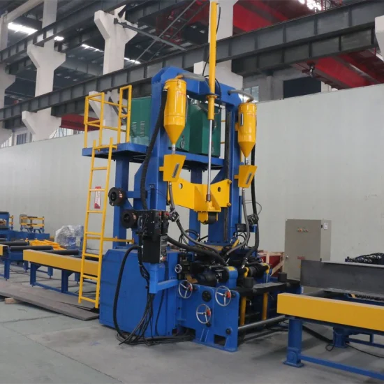 Automatic Assembly Welding Straightening Steel Structure H Beam Integral Machine