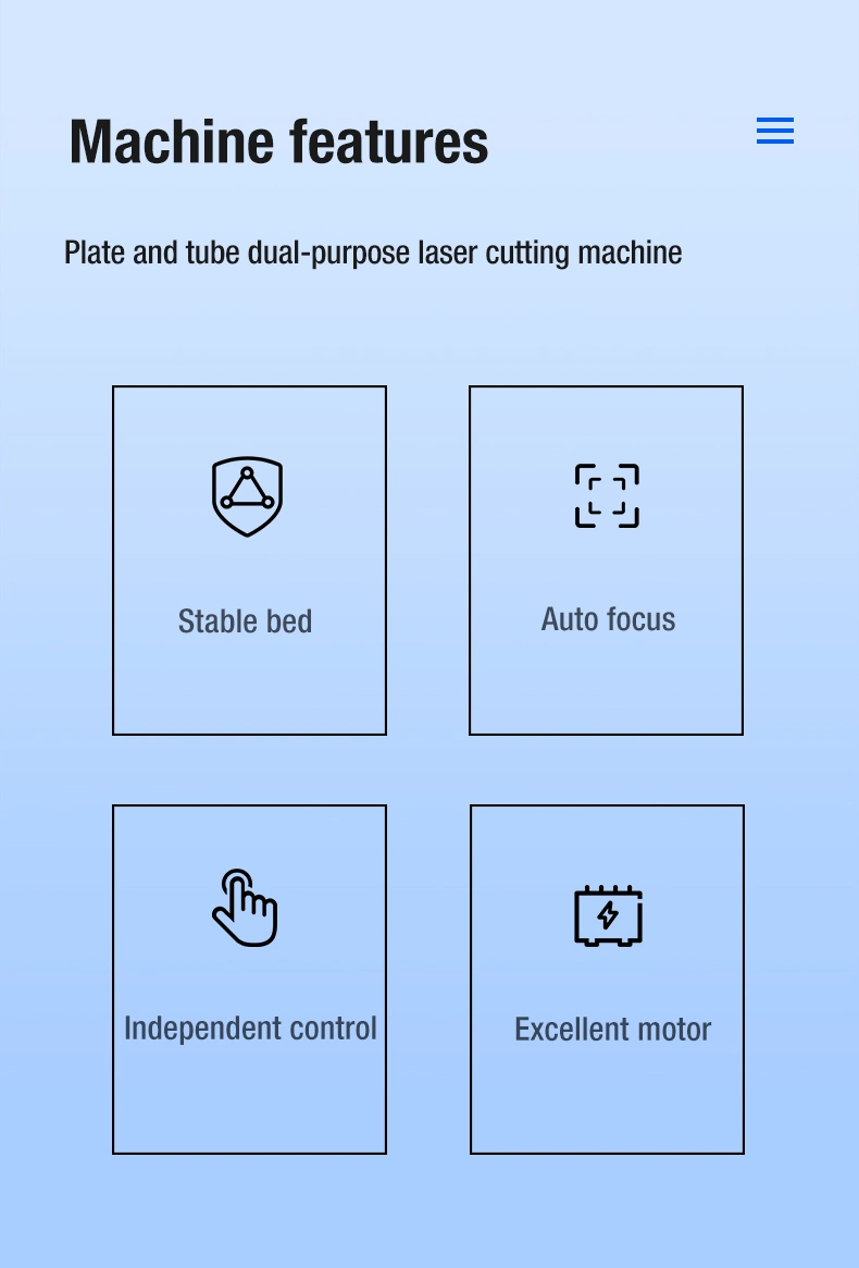 High Accuracy Fiber Laser Metal Plate &amp; Tube Integrated Cutting Machine