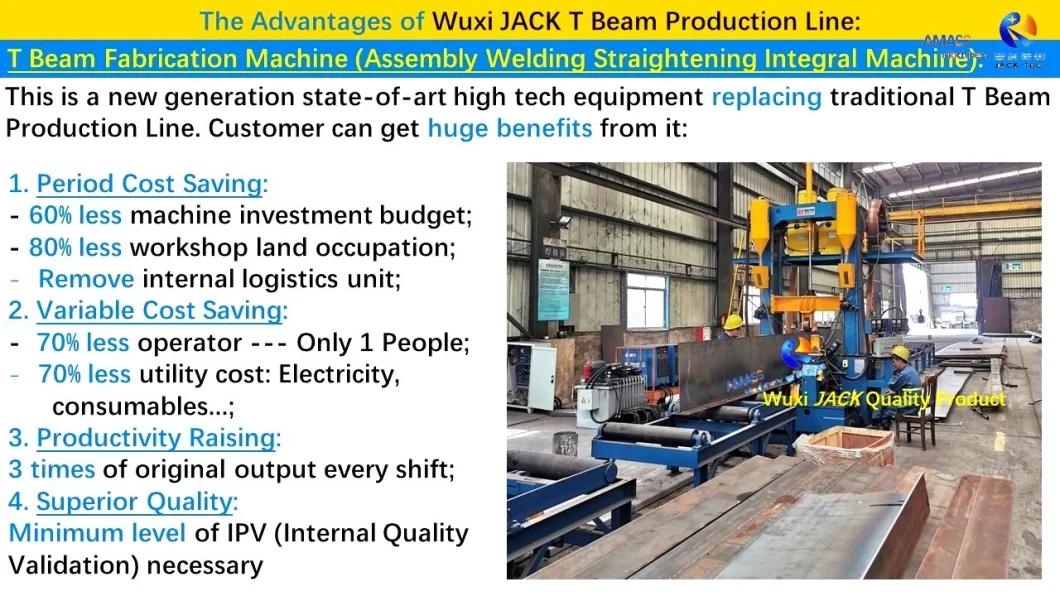 Z10 Automatic T Beam Assembly Assembling Tack Welding Weld Machine Production Line
