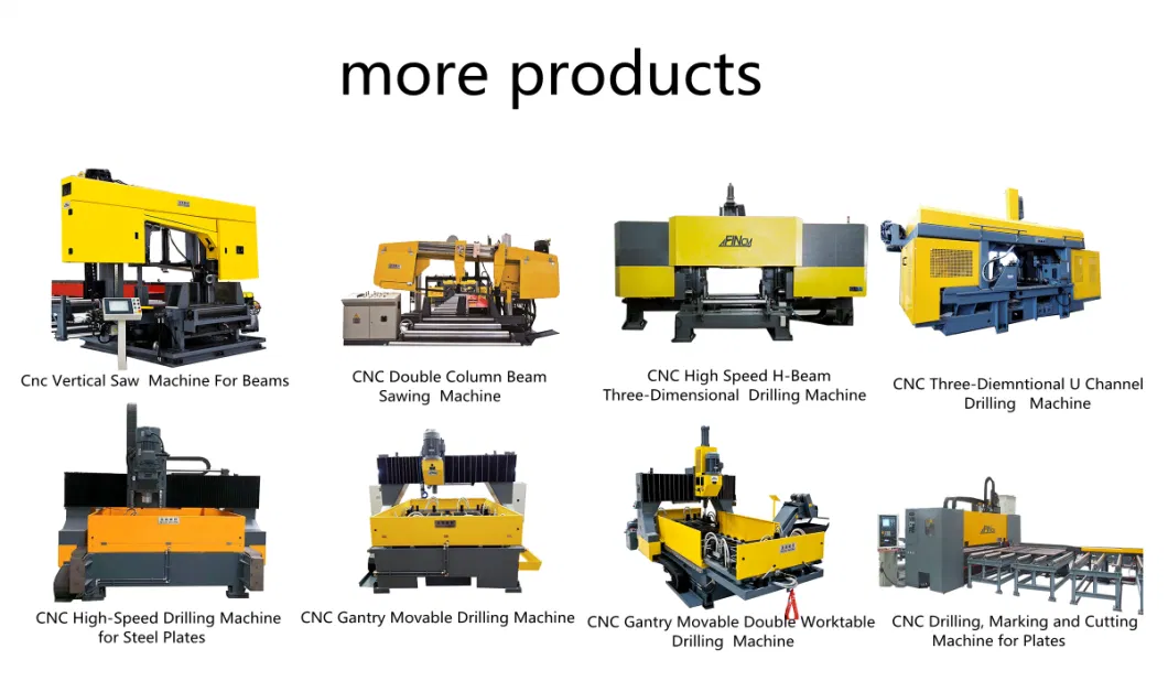 FINCM Metal Cutting Vertical Automatic CNC Beam Drilling Sawing Production Line