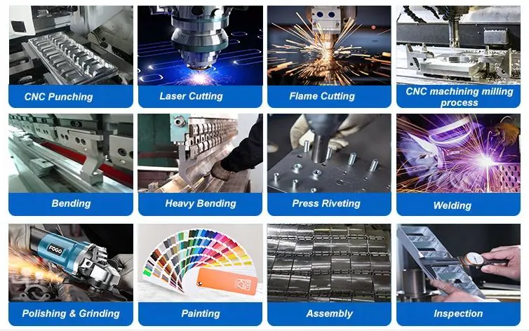 Custom Sheet Metal Parts Laser Cutting Welding Parts Stamping Service Stainless Steel Sheet Metal Punch Processing Fabrication