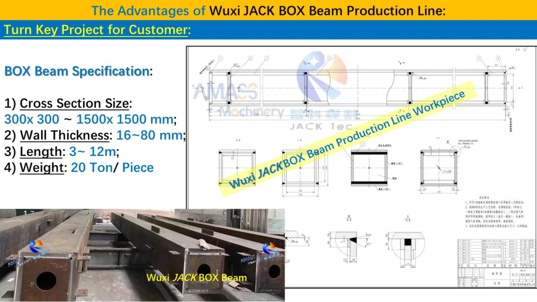 Steel Structure BOX Beam Production Line Assembly Electroslag Submerged Arc Finished Welding